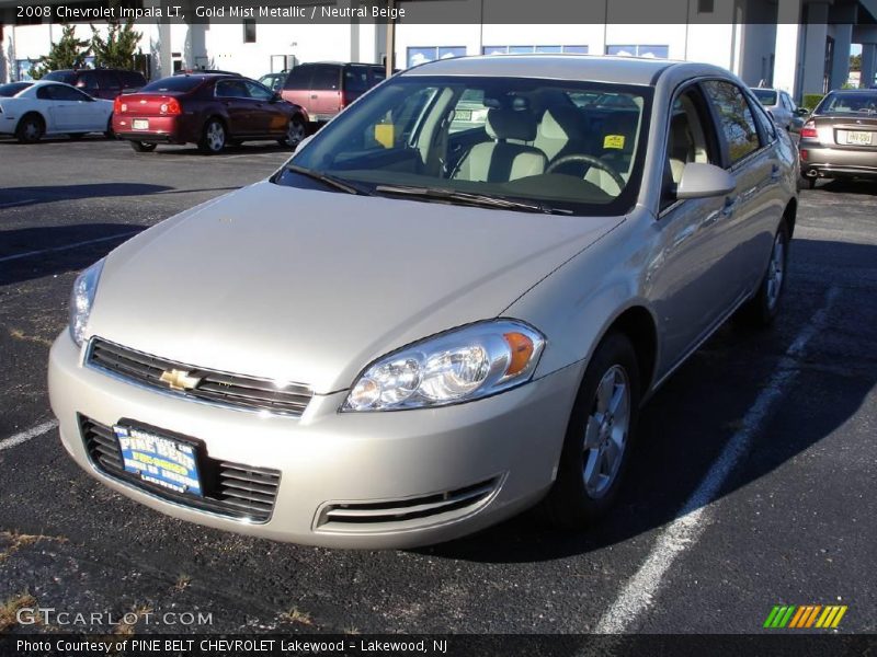 Gold Mist Metallic / Neutral Beige 2008 Chevrolet Impala LT