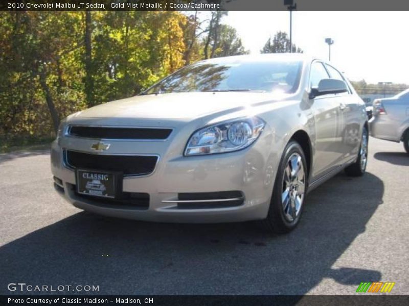Gold Mist Metallic / Cocoa/Cashmere 2010 Chevrolet Malibu LT Sedan