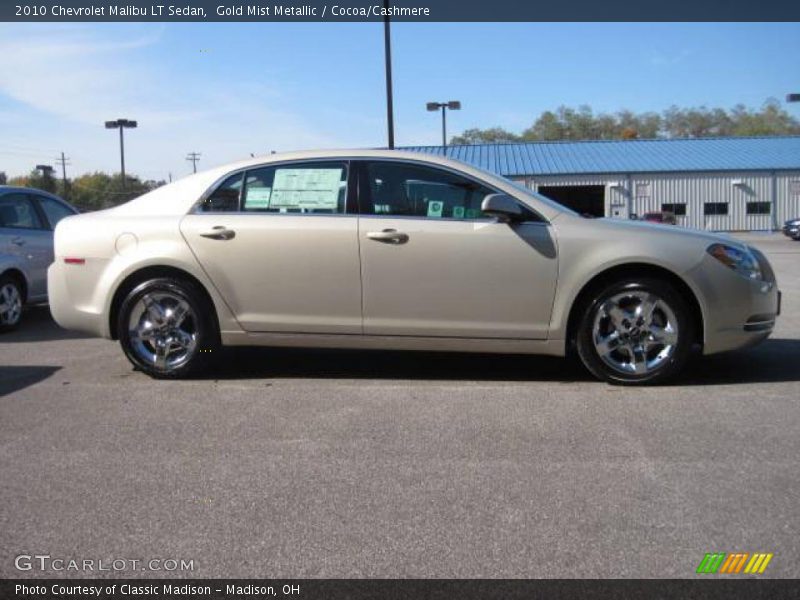 Gold Mist Metallic / Cocoa/Cashmere 2010 Chevrolet Malibu LT Sedan