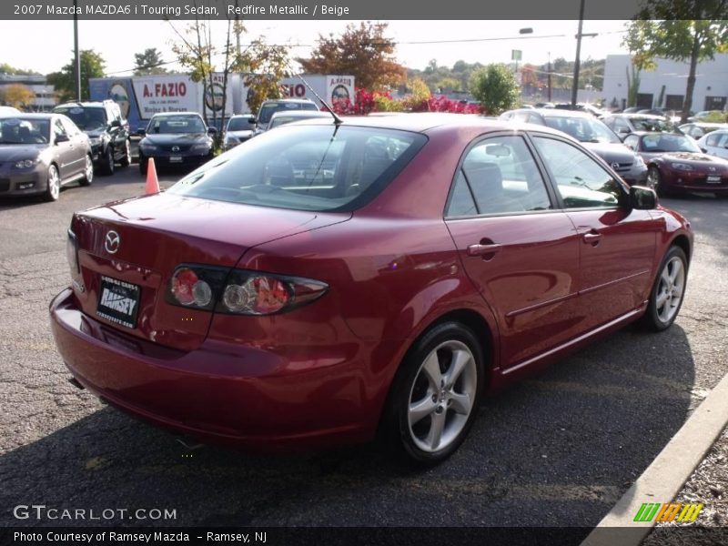 Redfire Metallic / Beige 2007 Mazda MAZDA6 i Touring Sedan