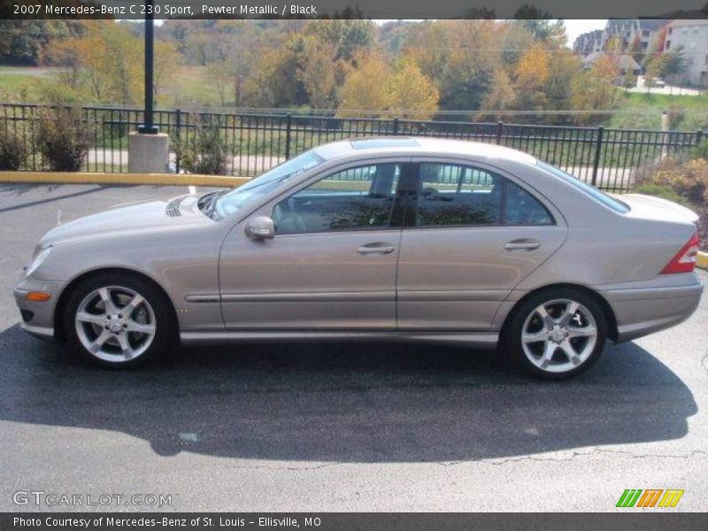 Pewter Metallic / Black 2007 Mercedes-Benz C 230 Sport
