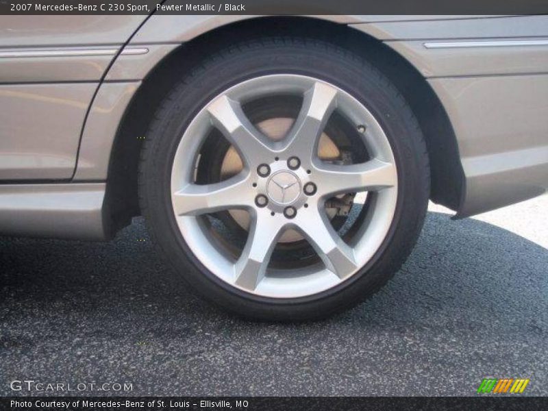 Pewter Metallic / Black 2007 Mercedes-Benz C 230 Sport