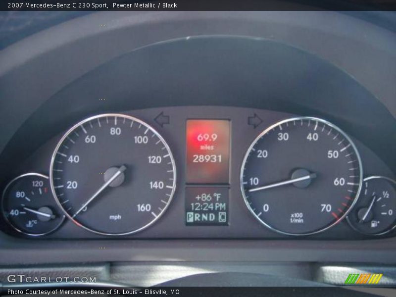 Pewter Metallic / Black 2007 Mercedes-Benz C 230 Sport