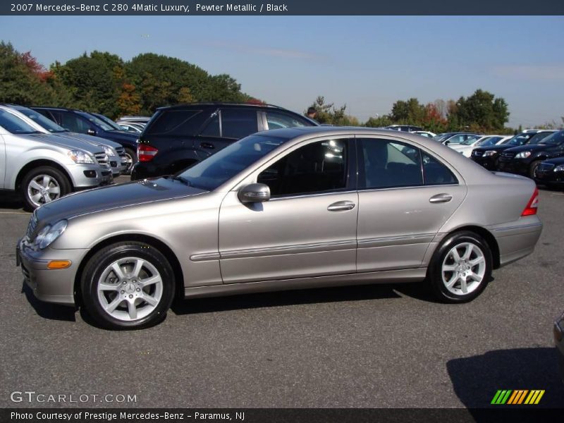 Pewter Metallic / Black 2007 Mercedes-Benz C 280 4Matic Luxury