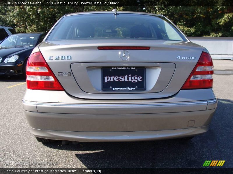 Pewter Metallic / Black 2007 Mercedes-Benz C 280 4Matic Luxury