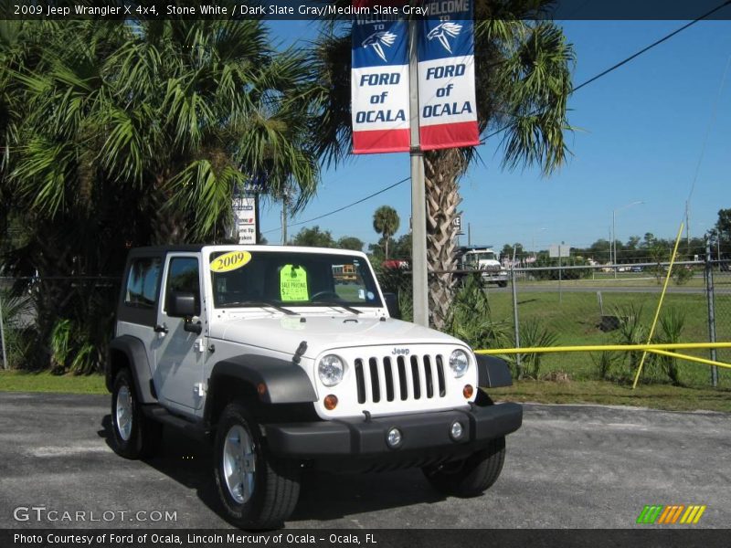 Stone White / Dark Slate Gray/Medium Slate Gray 2009 Jeep Wrangler X 4x4