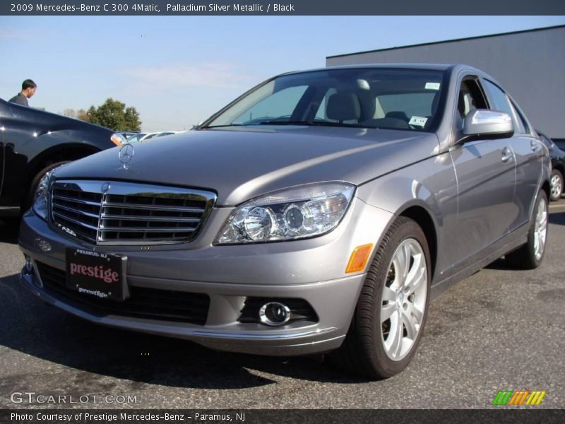 Palladium Silver Metallic / Black 2009 Mercedes-Benz C 300 4Matic