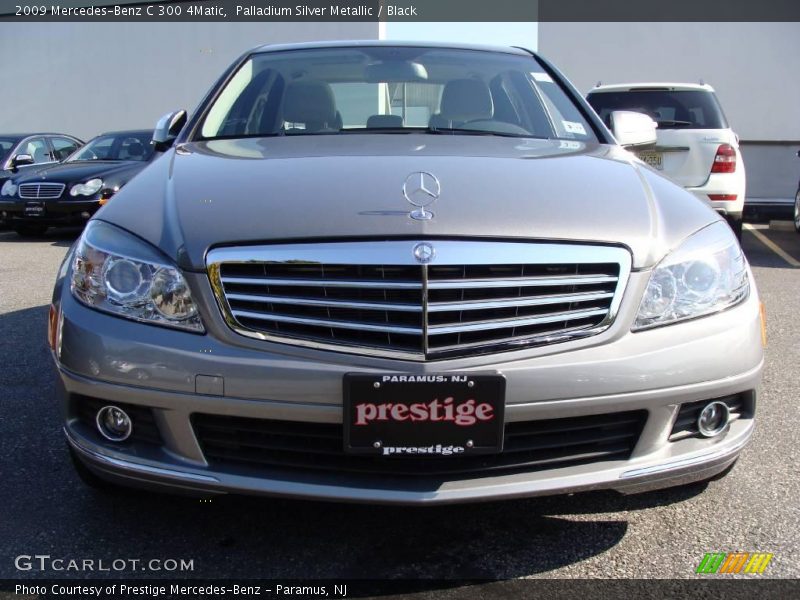 Palladium Silver Metallic / Black 2009 Mercedes-Benz C 300 4Matic