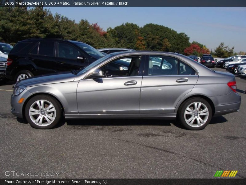 Palladium Silver Metallic / Black 2009 Mercedes-Benz C 300 4Matic
