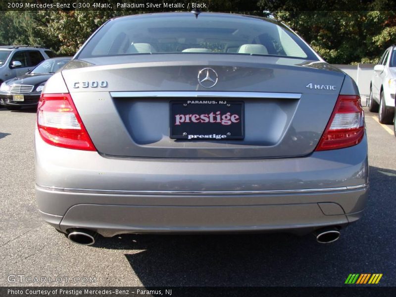 Palladium Silver Metallic / Black 2009 Mercedes-Benz C 300 4Matic