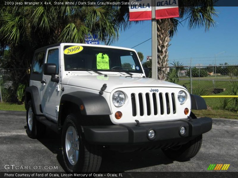 Stone White / Dark Slate Gray/Medium Slate Gray 2009 Jeep Wrangler X 4x4
