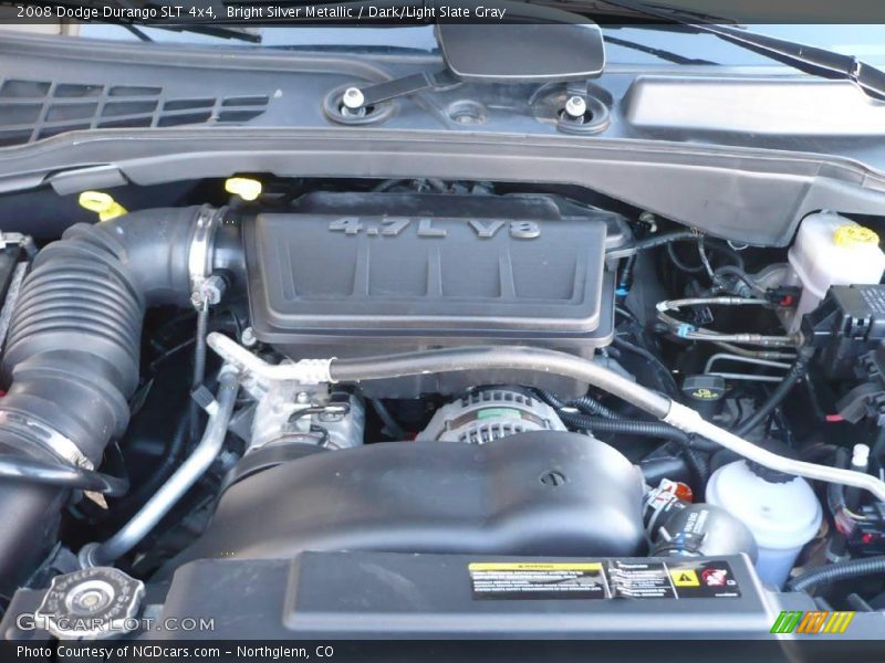 Bright Silver Metallic / Dark/Light Slate Gray 2008 Dodge Durango SLT 4x4