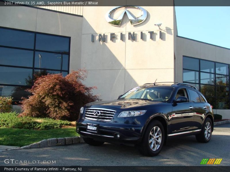 Sapphire Blue Metallic / Wheat 2007 Infiniti FX 35 AWD