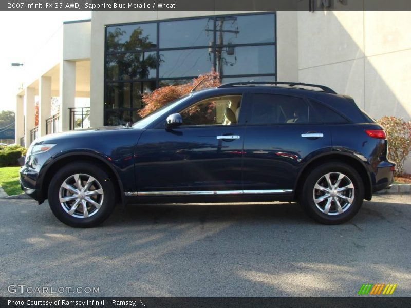 Sapphire Blue Metallic / Wheat 2007 Infiniti FX 35 AWD