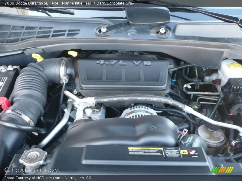Marine Blue Pearl / Dark/Light Slate Gray 2008 Dodge Durango SLT 4x4