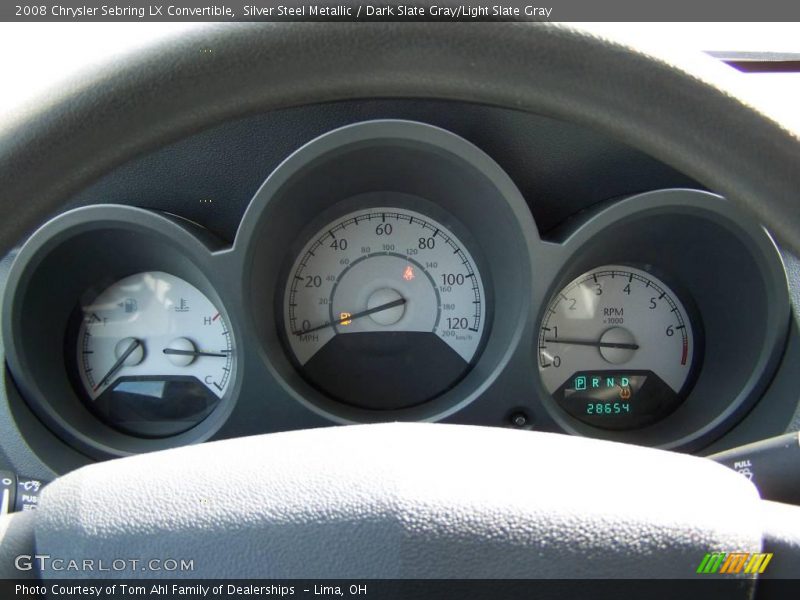 Silver Steel Metallic / Dark Slate Gray/Light Slate Gray 2008 Chrysler Sebring LX Convertible