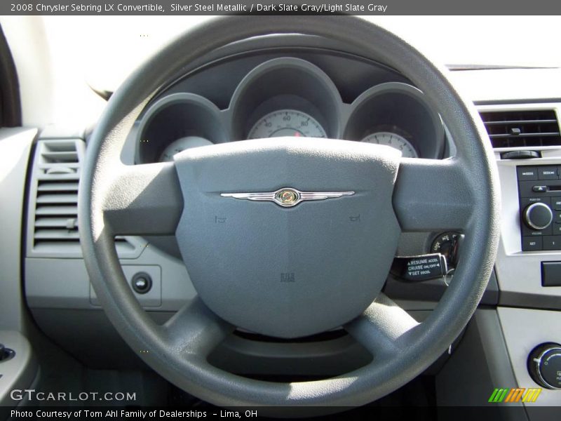 Silver Steel Metallic / Dark Slate Gray/Light Slate Gray 2008 Chrysler Sebring LX Convertible