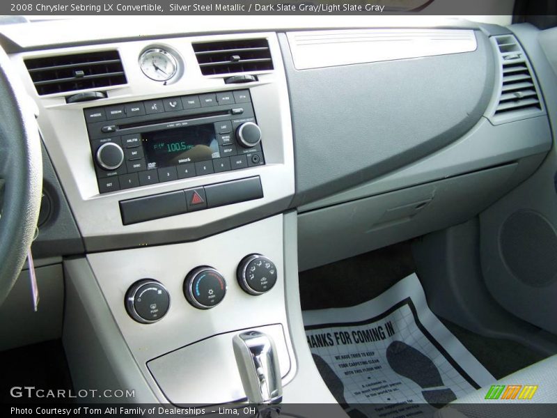 Silver Steel Metallic / Dark Slate Gray/Light Slate Gray 2008 Chrysler Sebring LX Convertible
