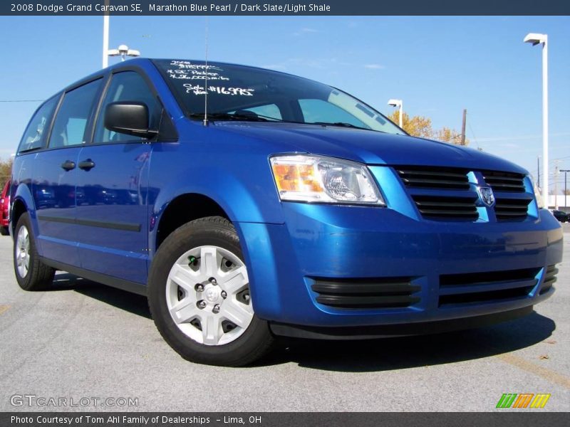 Marathon Blue Pearl / Dark Slate/Light Shale 2008 Dodge Grand Caravan SE