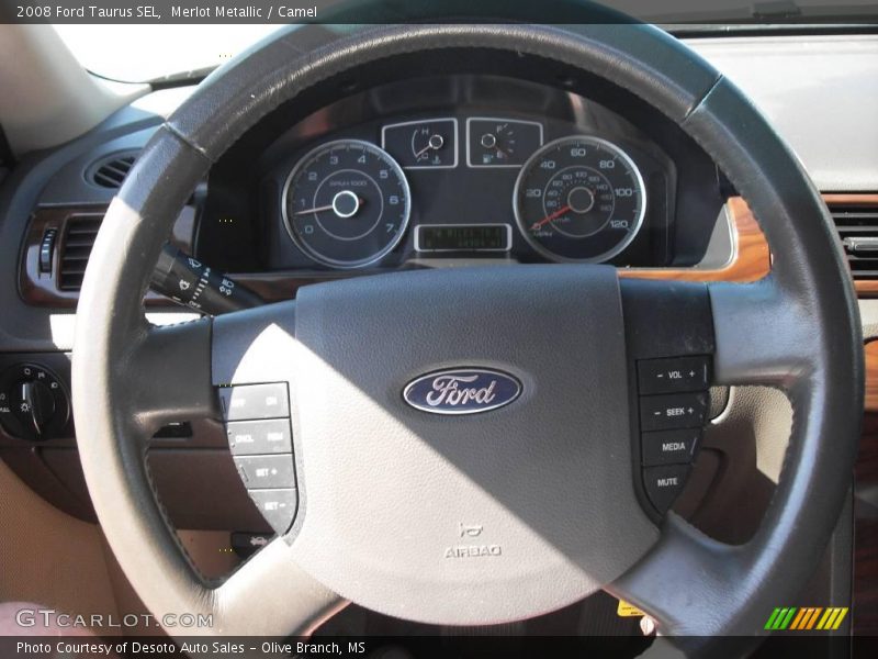 Merlot Metallic / Camel 2008 Ford Taurus SEL