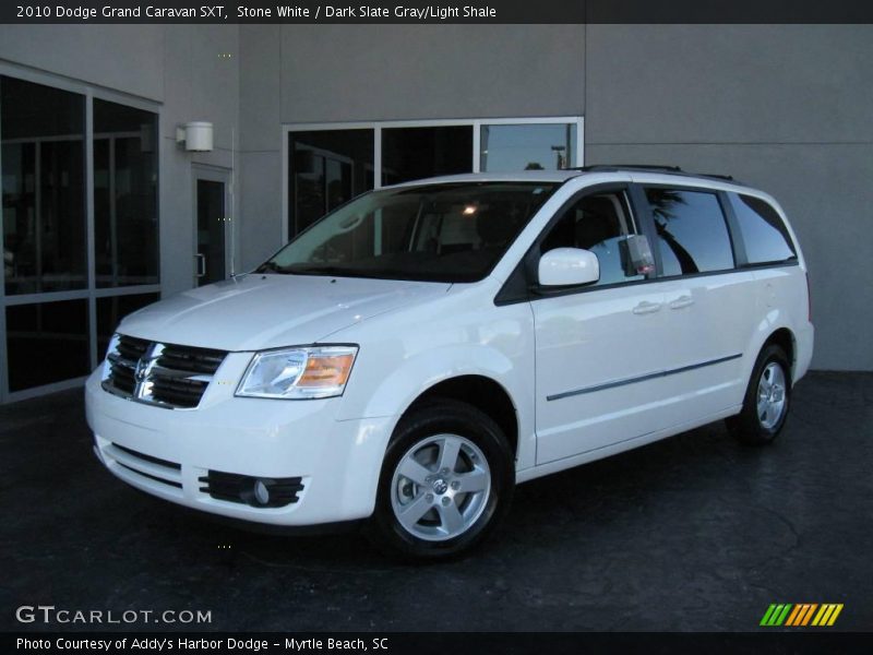 Stone White / Dark Slate Gray/Light Shale 2010 Dodge Grand Caravan SXT