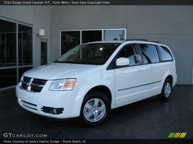 Stone White / Dark Slate Gray/Light Shale 2010 Dodge Grand Caravan SXT