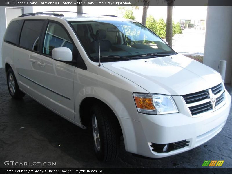 Stone White / Dark Slate Gray/Light Shale 2010 Dodge Grand Caravan SXT
