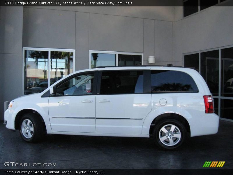 Stone White / Dark Slate Gray/Light Shale 2010 Dodge Grand Caravan SXT