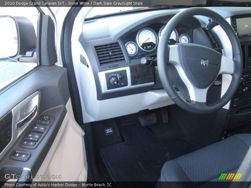 Stone White / Dark Slate Gray/Light Shale 2010 Dodge Grand Caravan SXT