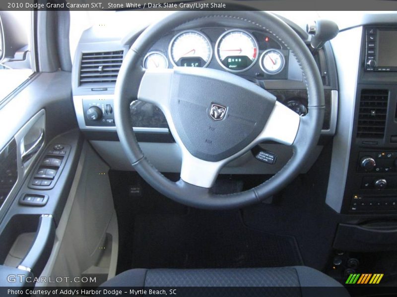 Stone White / Dark Slate Gray/Light Shale 2010 Dodge Grand Caravan SXT