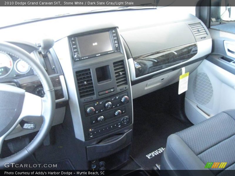 Stone White / Dark Slate Gray/Light Shale 2010 Dodge Grand Caravan SXT