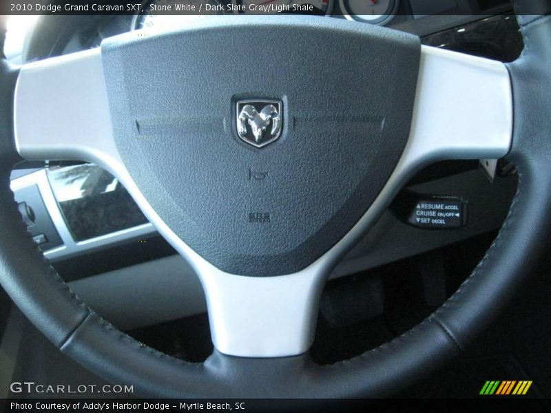 Stone White / Dark Slate Gray/Light Shale 2010 Dodge Grand Caravan SXT
