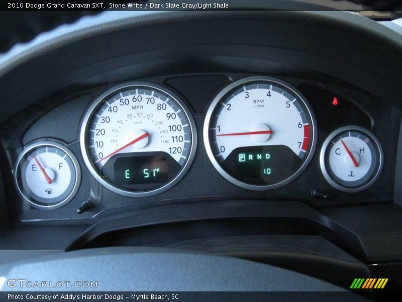Stone White / Dark Slate Gray/Light Shale 2010 Dodge Grand Caravan SXT