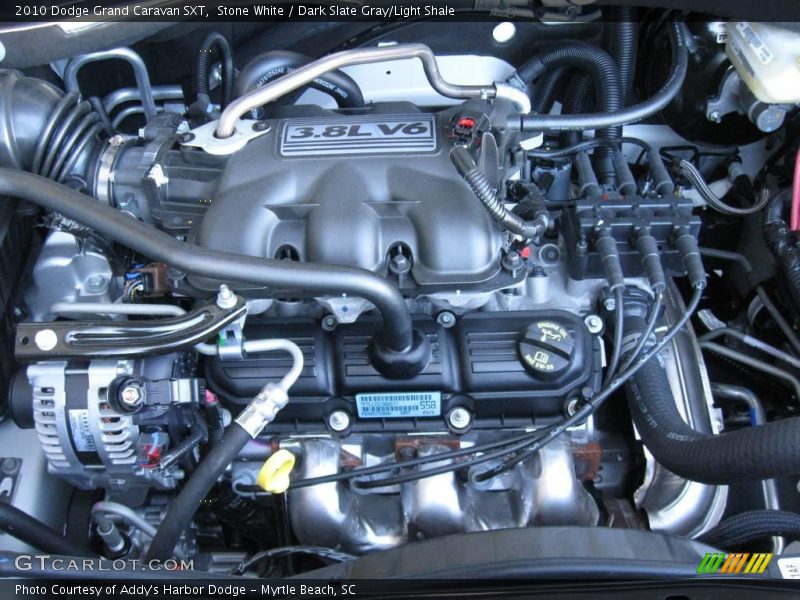 Stone White / Dark Slate Gray/Light Shale 2010 Dodge Grand Caravan SXT