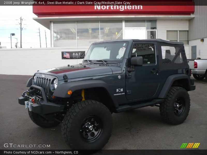 Steel Blue Metallic / Dark Slate Gray/Medium Slate Gray 2008 Jeep Wrangler X 4x4