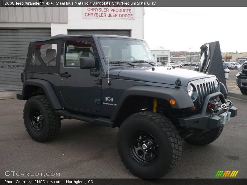 Steel Blue Metallic / Dark Slate Gray/Medium Slate Gray 2008 Jeep Wrangler X 4x4