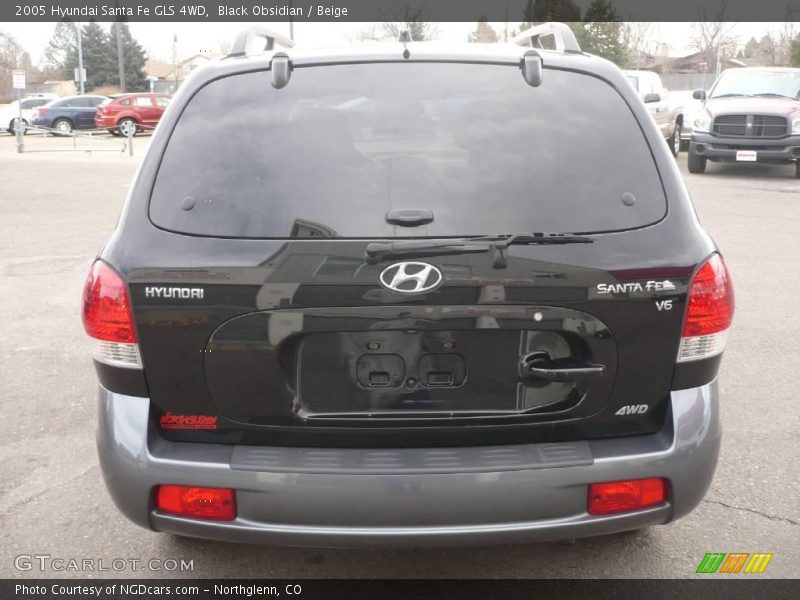 Black Obsidian / Beige 2005 Hyundai Santa Fe GLS 4WD