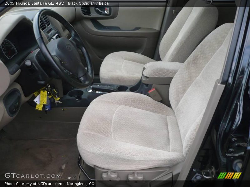 Black Obsidian / Beige 2005 Hyundai Santa Fe GLS 4WD