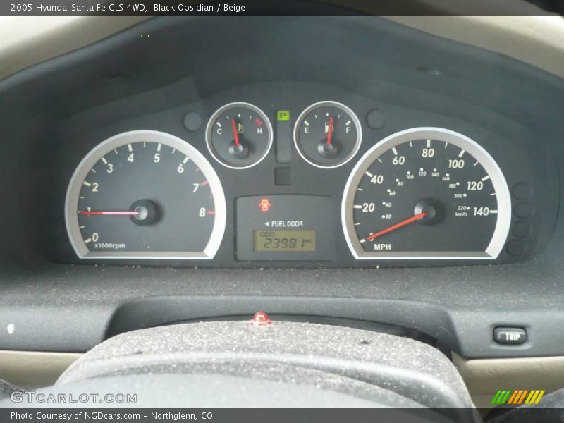 Black Obsidian / Beige 2005 Hyundai Santa Fe GLS 4WD