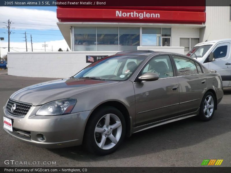 Polished Pewter Metallic / Blond 2005 Nissan Altima 3.5 SE