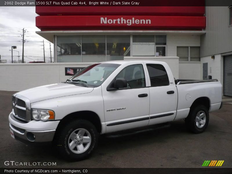 Bright White / Dark Slate Gray 2002 Dodge Ram 1500 SLT Plus Quad Cab 4x4