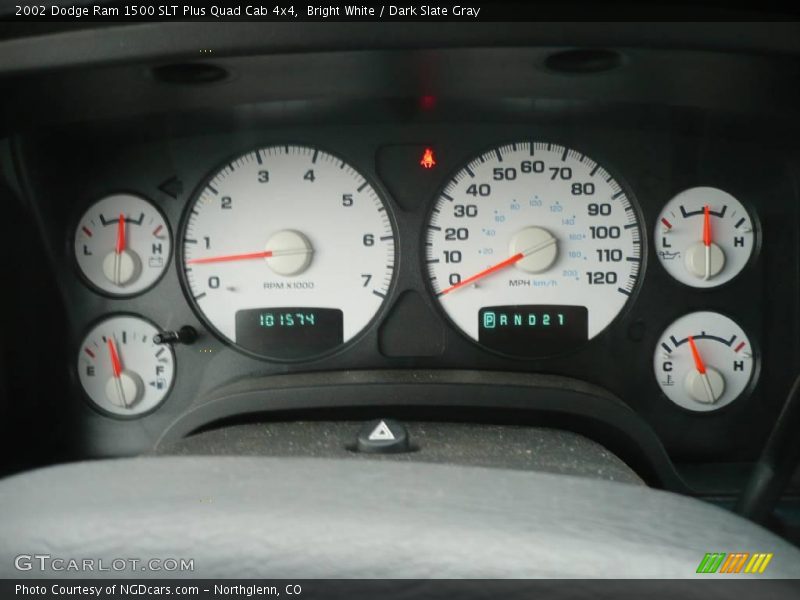 Bright White / Dark Slate Gray 2002 Dodge Ram 1500 SLT Plus Quad Cab 4x4