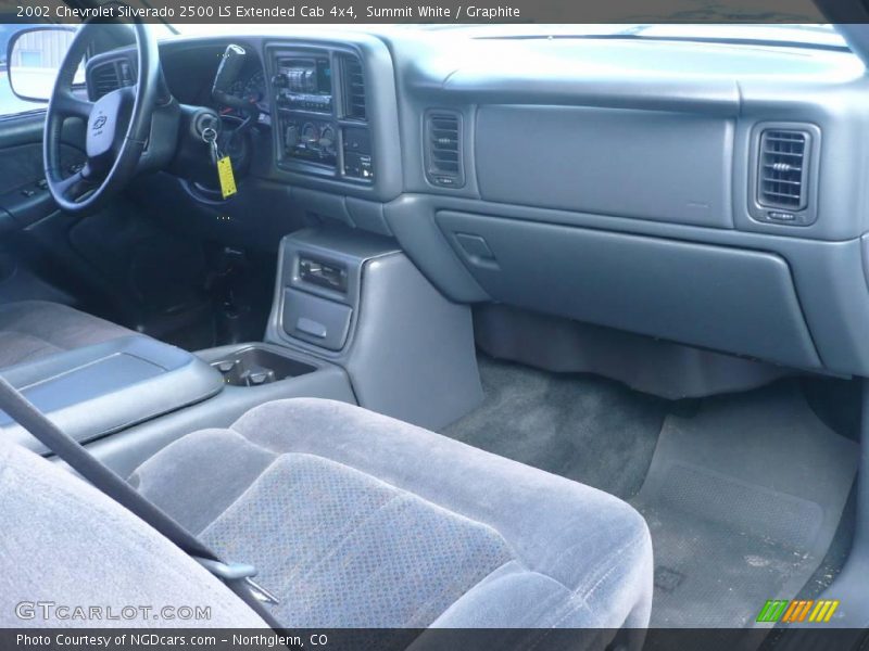 Summit White / Graphite 2002 Chevrolet Silverado 2500 LS Extended Cab 4x4