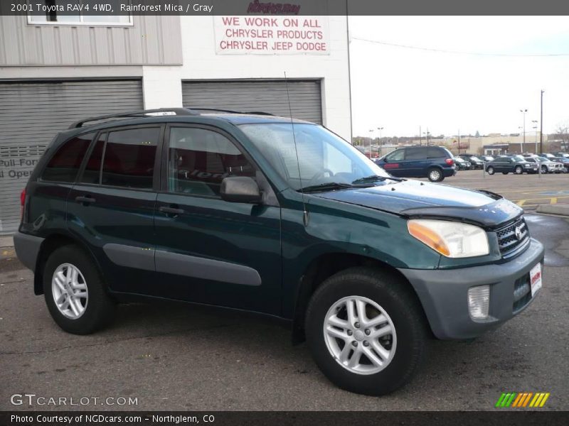 Rainforest Mica / Gray 2001 Toyota RAV4 4WD
