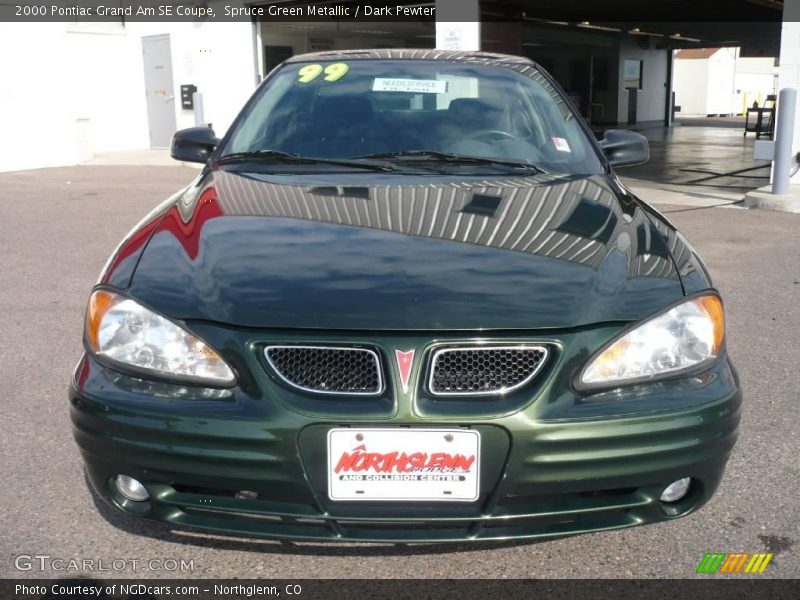 Spruce Green Metallic / Dark Pewter 2000 Pontiac Grand Am SE Coupe