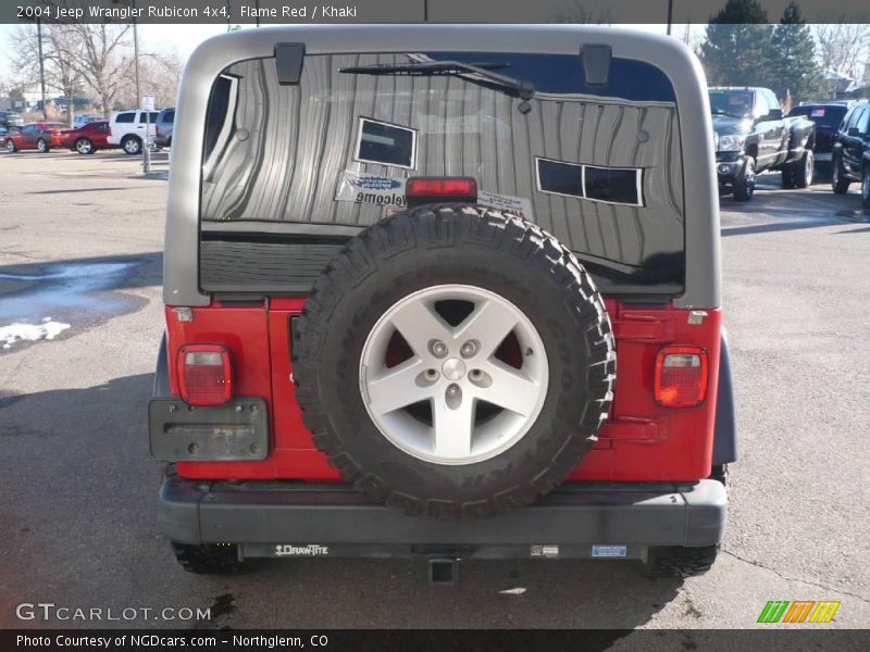 Flame Red / Khaki 2004 Jeep Wrangler Rubicon 4x4