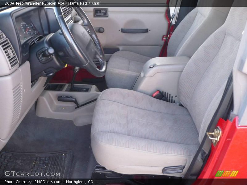 Flame Red / Khaki 2004 Jeep Wrangler Rubicon 4x4