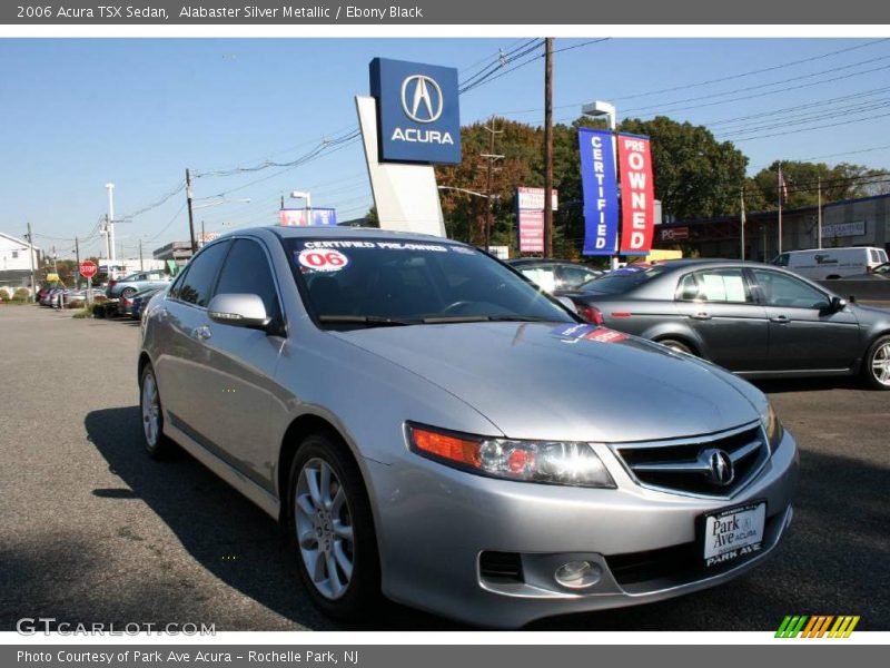 Alabaster Silver Metallic / Ebony Black 2006 Acura TSX Sedan