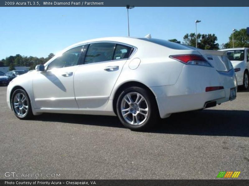 White Diamond Pearl / Parchment 2009 Acura TL 3.5