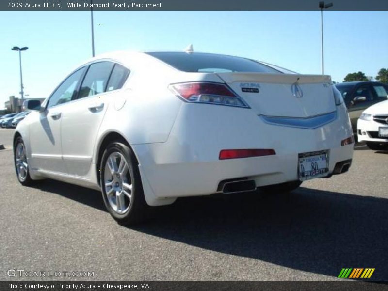 White Diamond Pearl / Parchment 2009 Acura TL 3.5